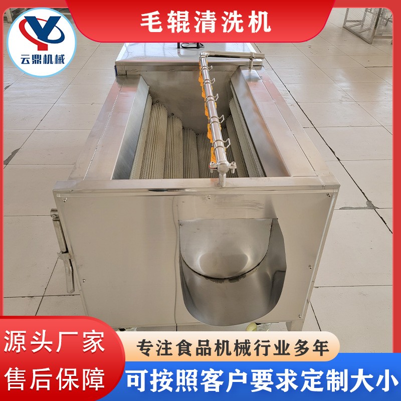 全自动毛辊清洗机 猪头猪蹄羊蹄去毛清洗机 肉类皮毛毛刷清洗机器图3