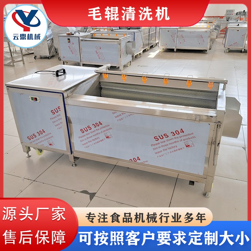 全自动毛辊清洗机 猪头猪蹄羊蹄去毛清洗机 肉类皮毛毛刷清洗机器图2