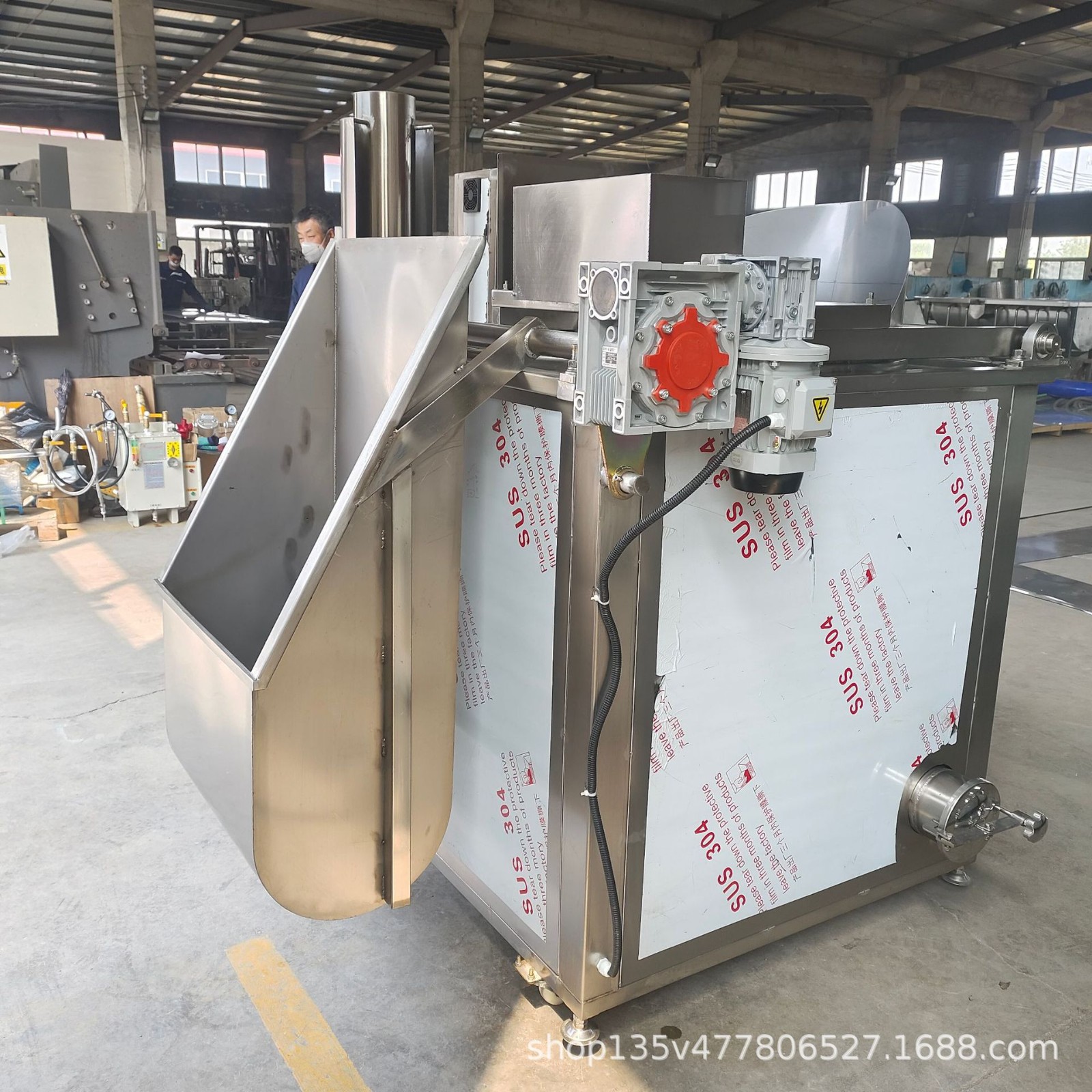 全自动油炸机商用大型自动翻斗油炸机炸鱼豆腐豆泡炸鸡爪设备图2