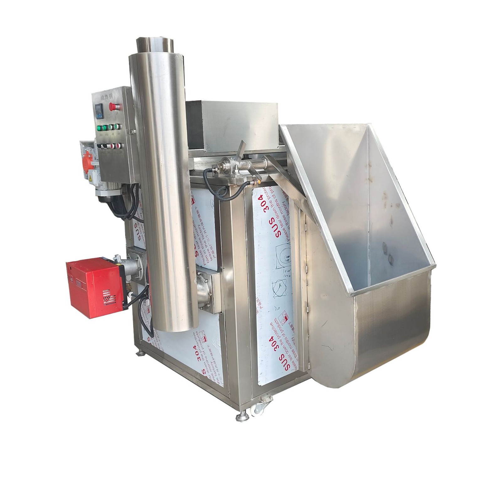 全自动油炸机商用大型自动翻斗油炸机炸鱼豆腐豆泡炸鸡爪设备图5
