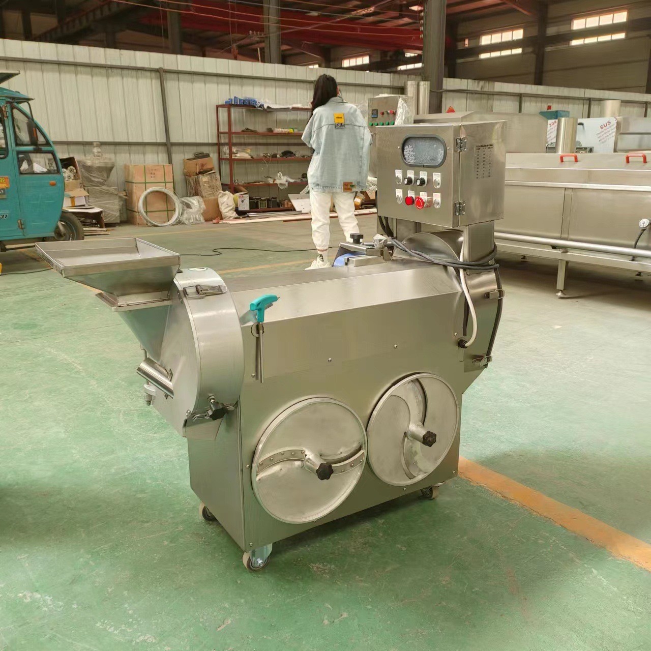 多功能全自动切菜机商用食堂餐厅厨房蔬菜切丝切丁切块切片机器图2