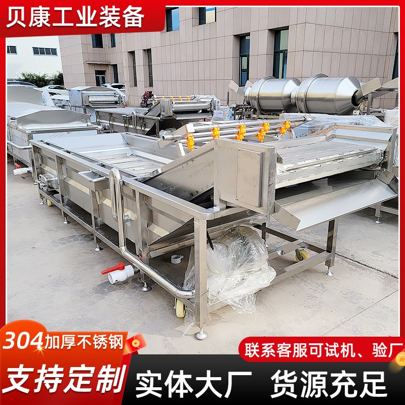 豆芽清洗机 多功能全自动葡萄清洗设备 不锈钢气泡清洗流水线图3