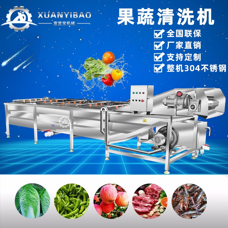 厂家供应全自动果蔬清洗机 胡桃青皮清洗机 气泡冲浪式榛子清洗机图3