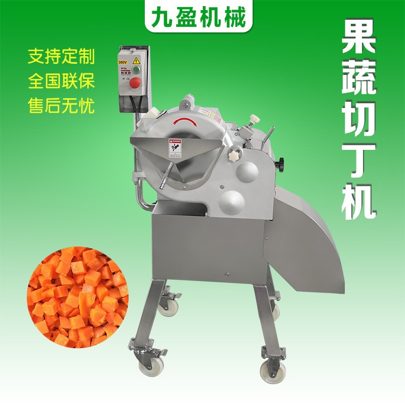 果蔬切丁机TJ-800九盈不锈钢香菇洋葱冻虾多功能切丁设备图4