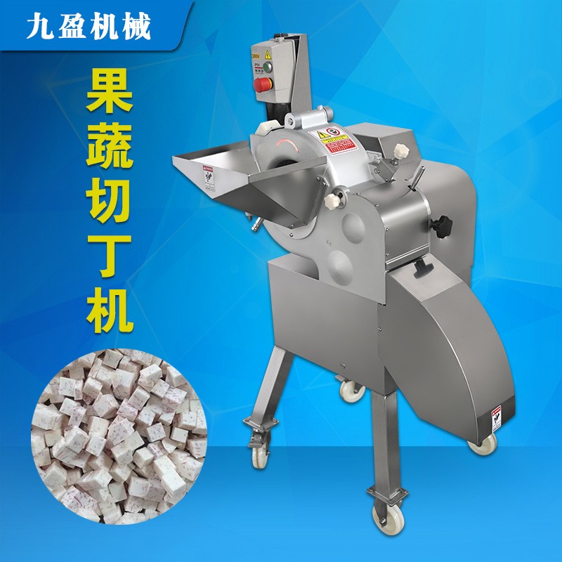 果蔬切丁机TJ-800九盈不锈钢香菇洋葱冻虾多功能切丁设备图3