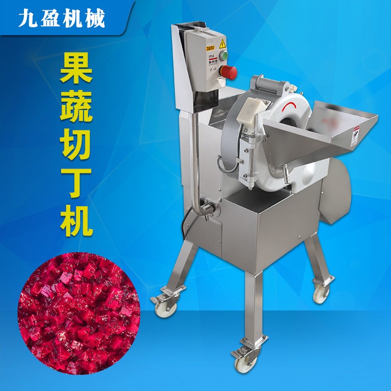 果蔬切丁机TJ-800九盈不锈钢香菇洋葱冻虾多功能切丁设备图2