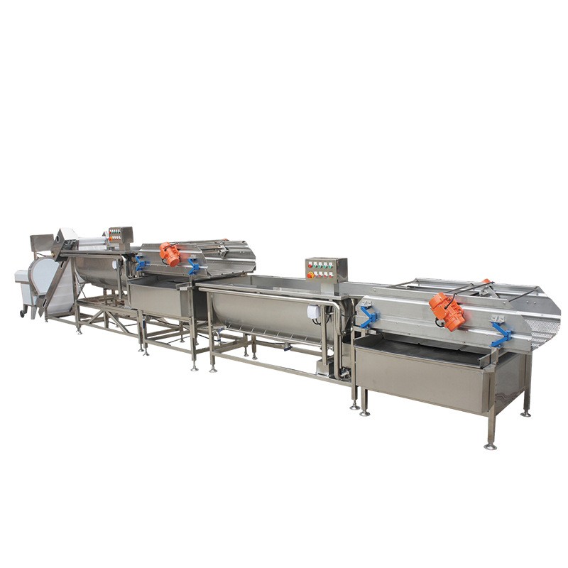 山东涡流清洗流水线蔬菜清洗生产线涡流式洗菜机臭氧清洗流水线图5