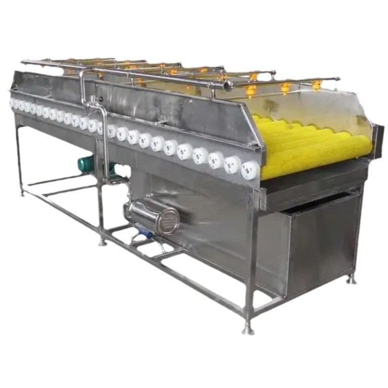 大型海蛎子清洗机 平行式毛辊清洗机 多功能毛辊清洗流水线设备图5