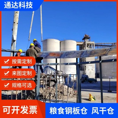 厂家定制各种吨位玉米小麦储存设备钢板仓防潮风干仓可支持批发