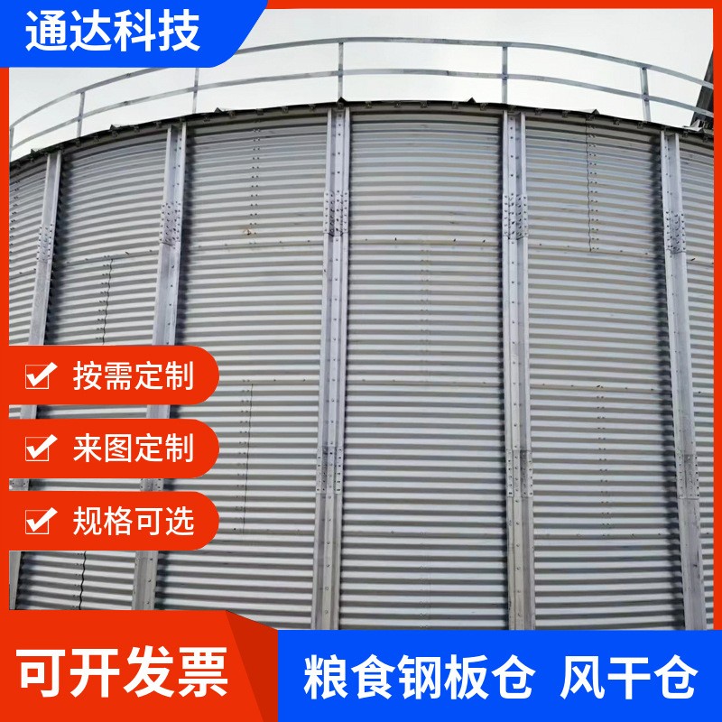厂家定制各种吨位玉米小麦储存设备钢板仓防潮风干仓可支持批发图2