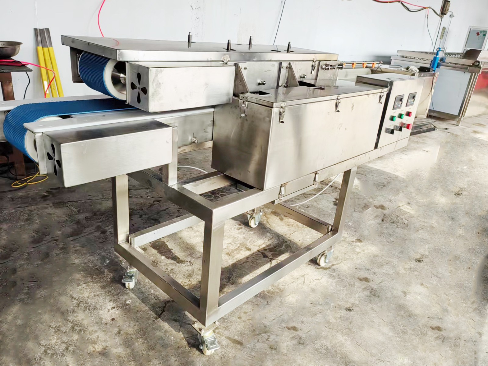 鸡排里脊肉切片设备全自动盐酥鸡切片设备不锈钢肉夹馍开片机图4