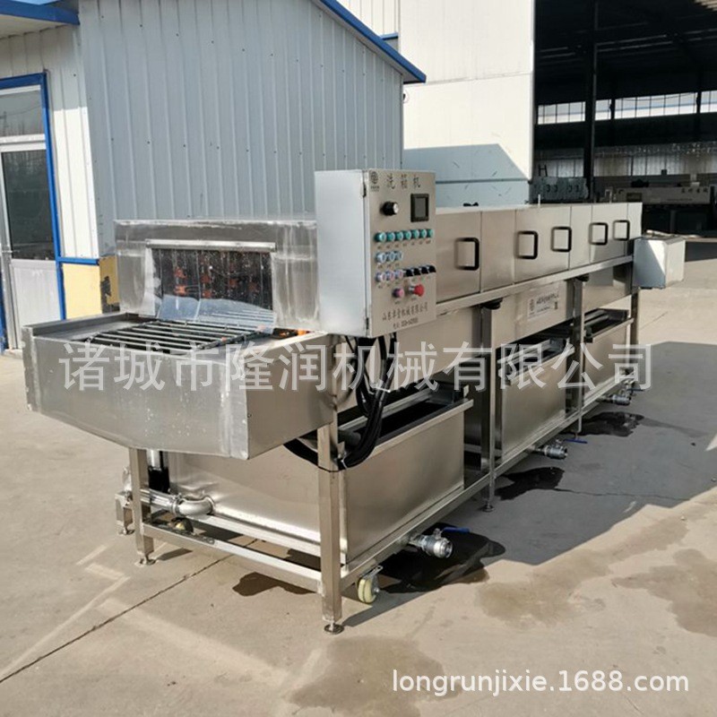 隆润机械全自动周转筐清洗机大型商用物流筐子托盘高压喷淋去油污图2