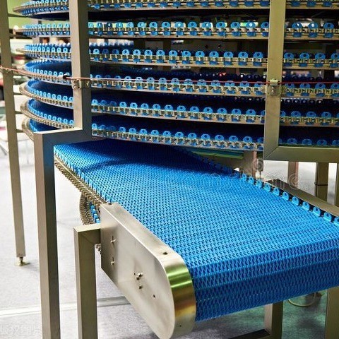 塑料网带输送机 爬坡传送带提升传送 环形柔性链板转弯传送图5