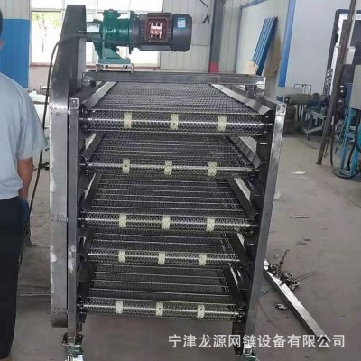 厂家直销不锈钢多层网带输送机大型食品级多层网带烘干输送机