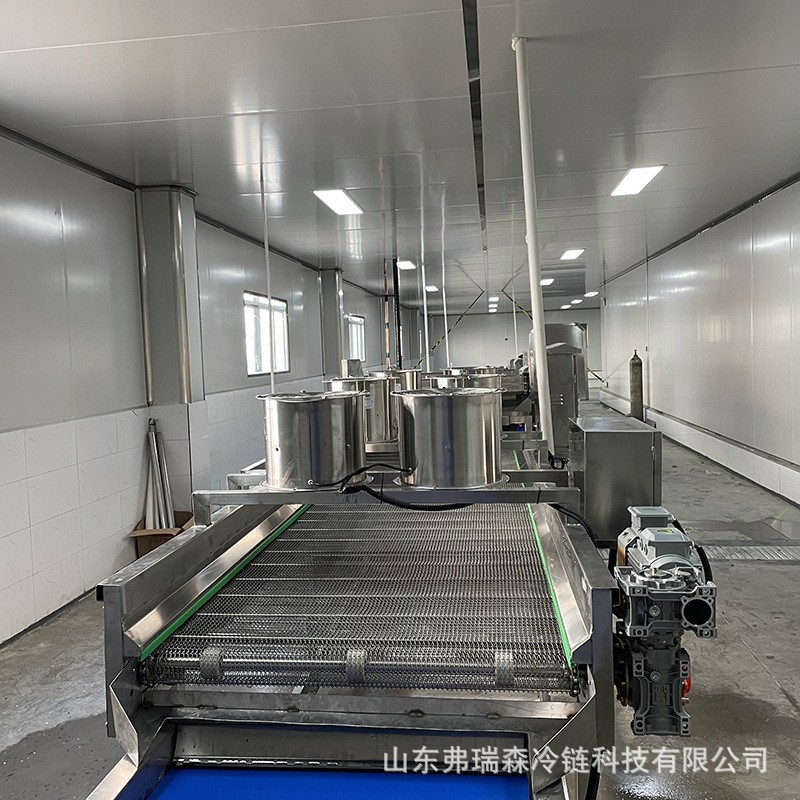 青红椒丁速冻加工设备 秋刀鱼八爪鱼连续式速冻机 源头厂家图4