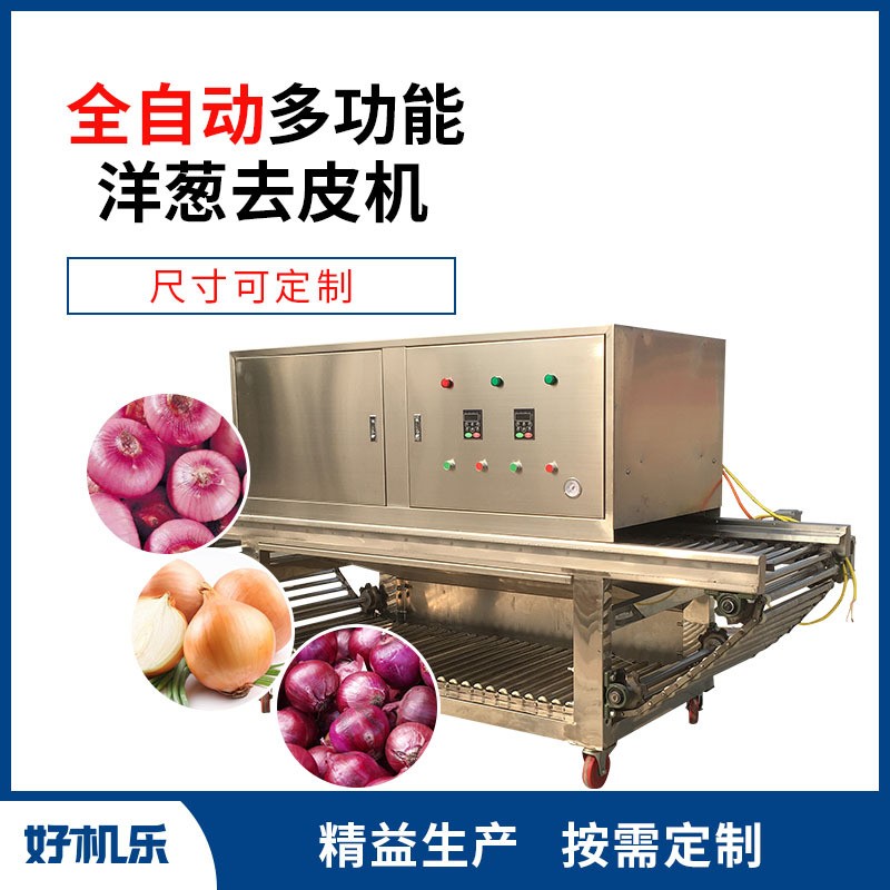 供应 好机乐 全不锈钢圆葱脱皮剥皮机 干式洋葱去皮机图2