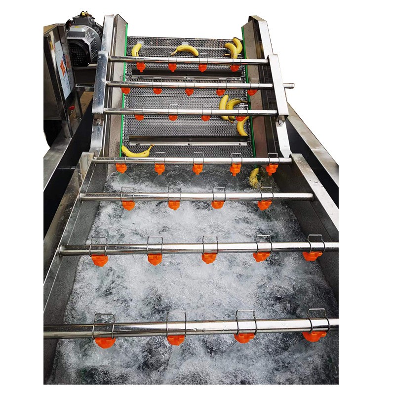 商用草莓苹果橙子香蕉菠萝清洗机蔬菜叶菜清洗流水线风干流水线图5