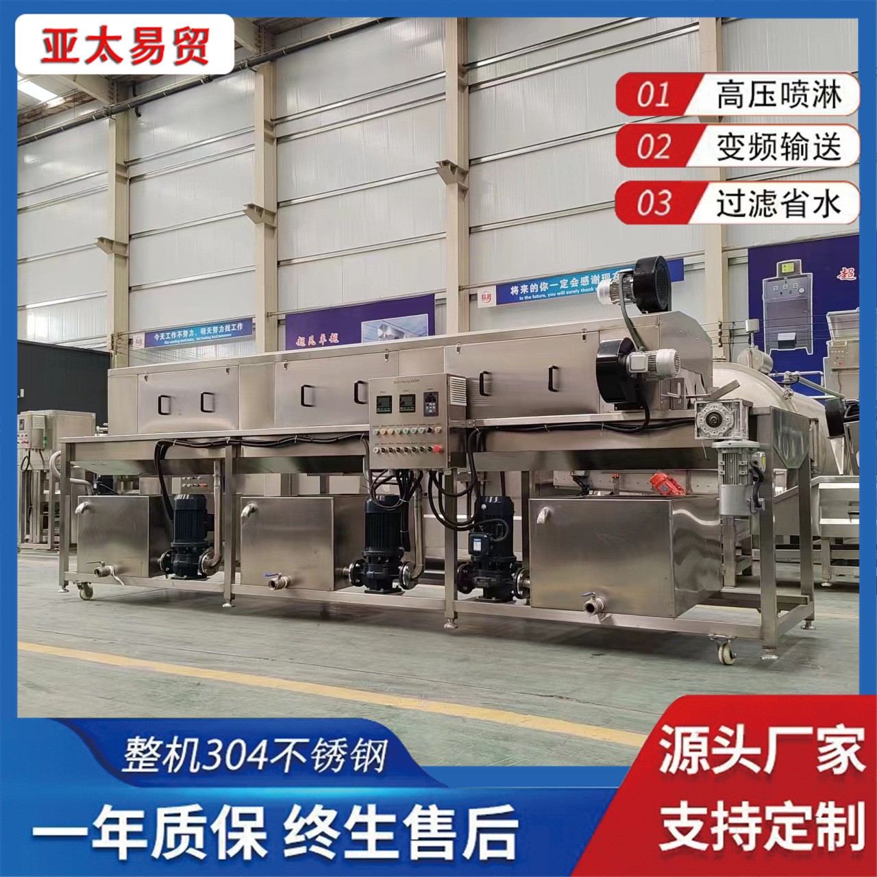 连续式果蔬筐子清洗机高压海鲜筐清洗设备热碱水肉串盘子去污机图4