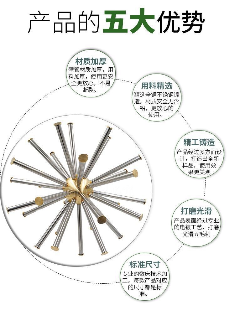 水晶球喷头蒲公英喷头圆球形多管铜喷头水景水池景观喷头1寸2寸图2