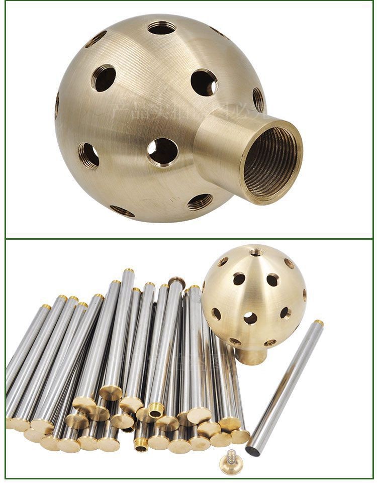 水晶球喷头蒲公英喷头圆球形多管铜喷头水景水池景观喷头1寸2寸图5