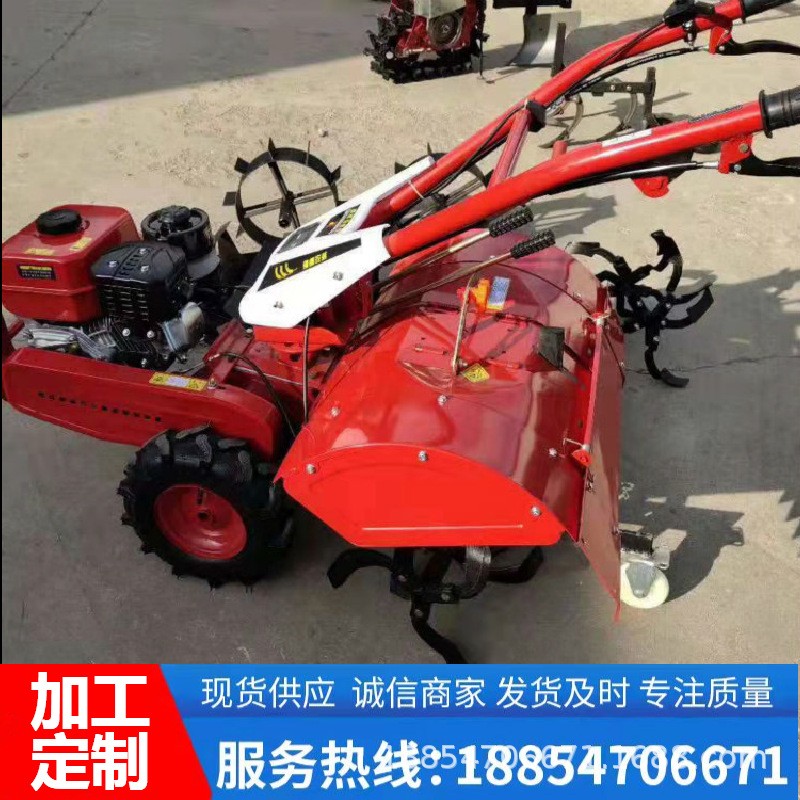 操作灵活的多功能微耕机 手扶式犁地耕地打田旋耕机 松土开沟起垄图3