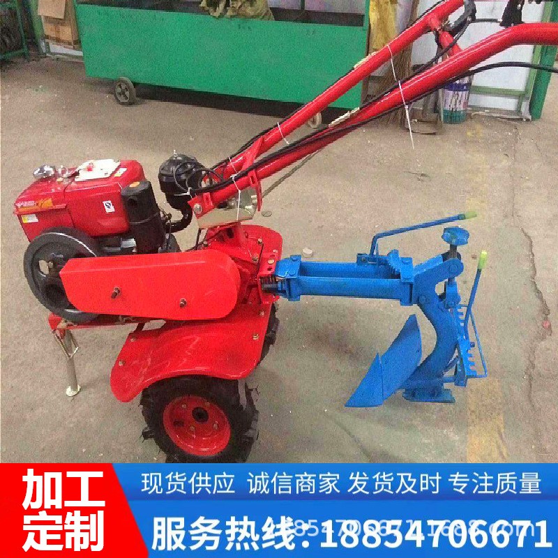 手扶式四驱汽油微耕机 小型旱地开沟施肥回填机 汽油大马力松土机