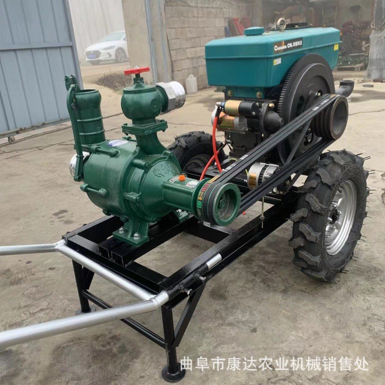 高压喷灌泵 柴油拖车款抽水泵 农田浇灌喷灌高扬程水泵 三片叶轮图3