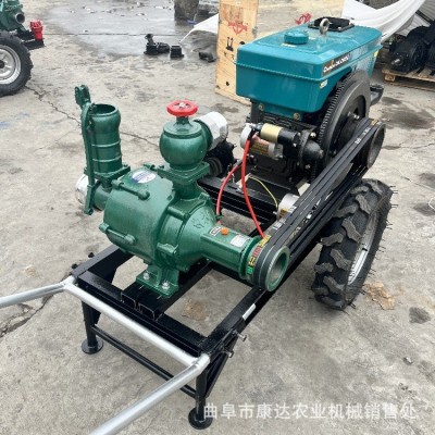 高压喷灌泵 柴油拖车款抽水泵 农田浇灌喷灌高扬程水泵 三片叶轮