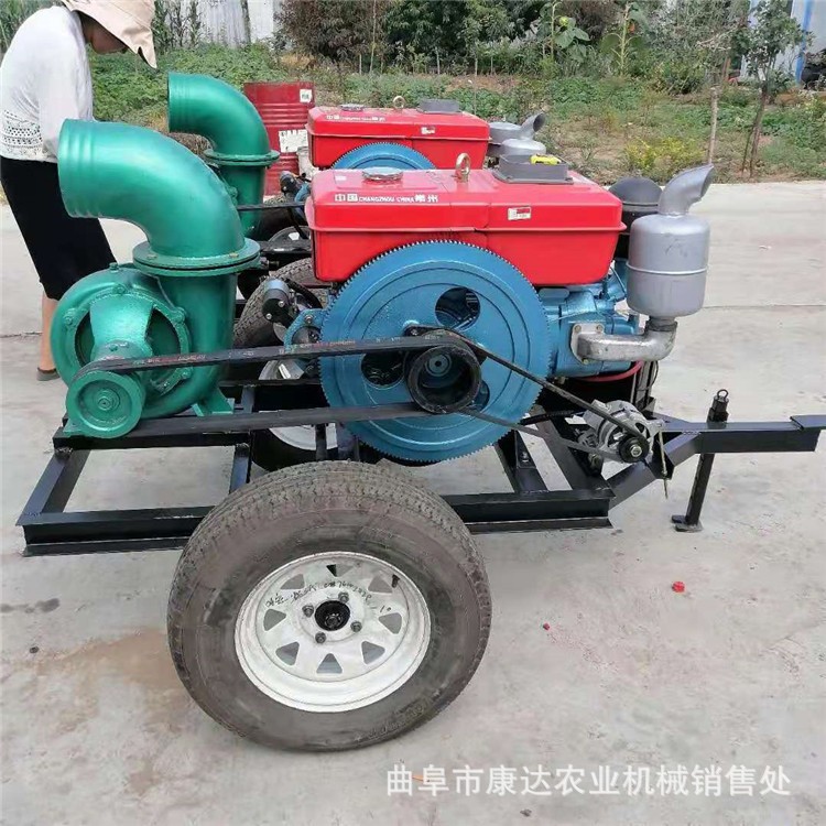 框架式抽水排水泵 移动式水泵 山地河道抽水灌溉泵 电启动柴油泵图2