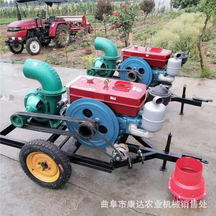 框架式抽水排水泵 移动式水泵 山地河道抽水灌溉泵 电启动柴油泵图5