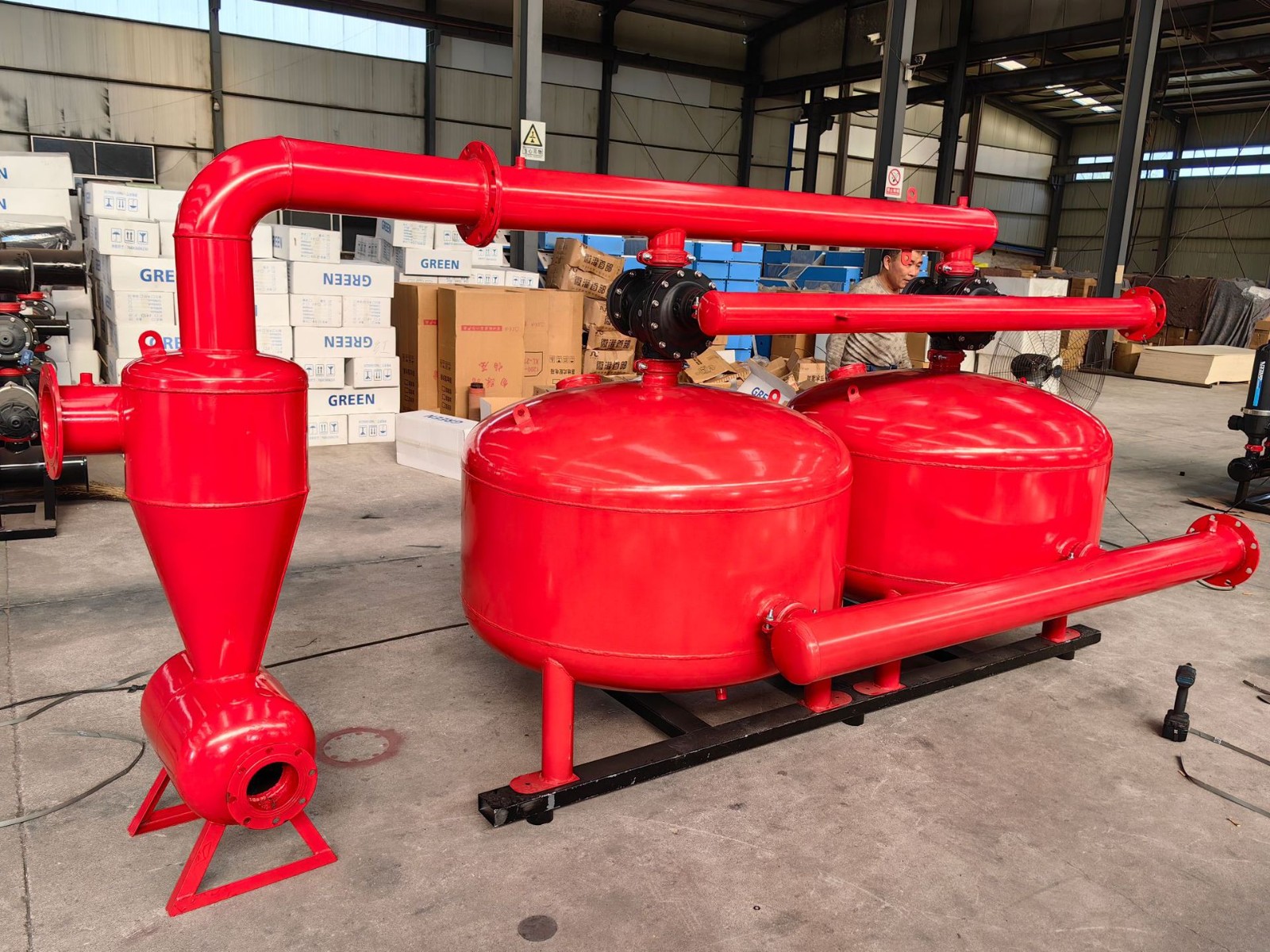 全自动反冲洗砂石过滤器水肥一体化泵房过滤系统叠片反冲洗过滤器图4