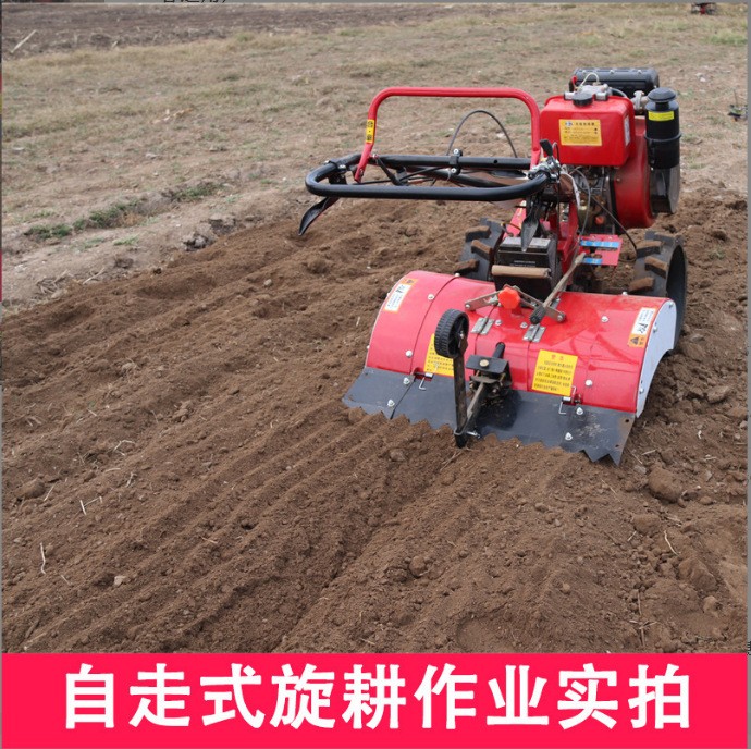 手扶式农用耕地打田机小型多功能四驱微耕机玉米地除草旋耕翻地机图2