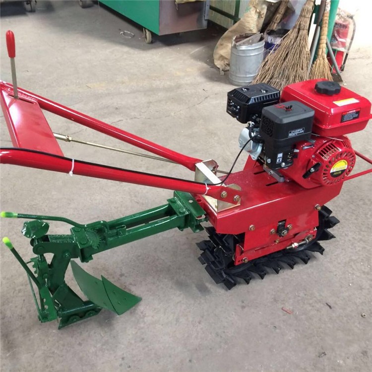 手扶式农用耕地机开沟机汽油柴油动力链轨式履带微耕机田园管理机图3