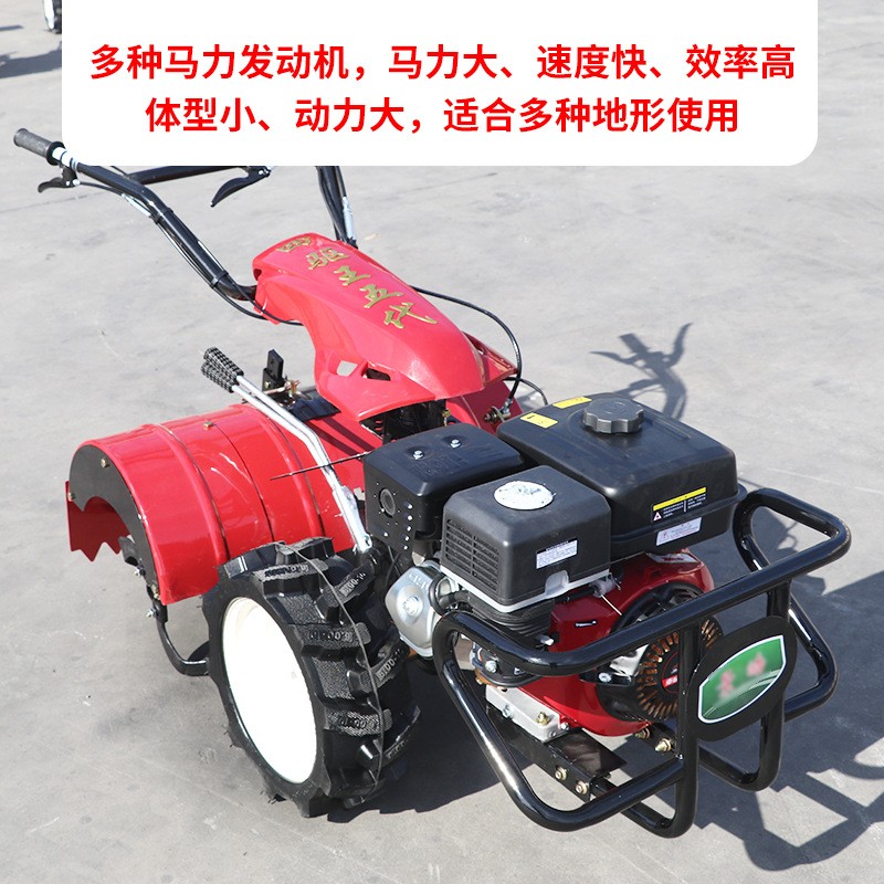 厂家现货小型四驱直连微耕机手扶小型农用柴油旋耕机起垄农用机械图3