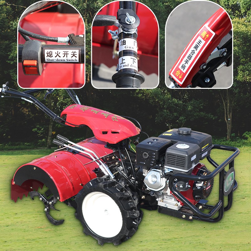 厂家现货小型四驱直连微耕机手扶小型农用柴油旋耕机起垄农用机械图2