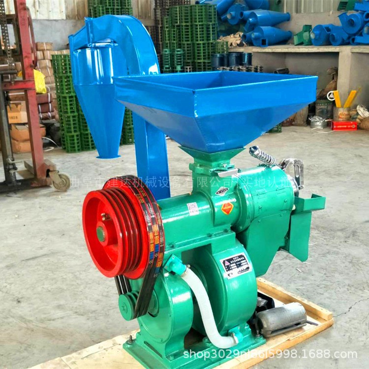 立式小型五谷杂粮脱壳碾米机 双风道抛光磨米机 家用水稻脱皮机 1台图3