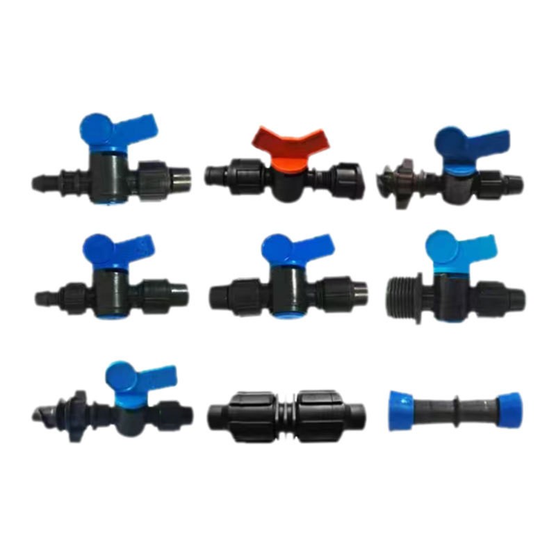 16滴灌带接头农用滴灌管配件大全旁通阀门pe软带直接弯头三通设备图5