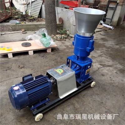 养殖饲料机 家用型颗粒饲料机 养兔子用平模造料机