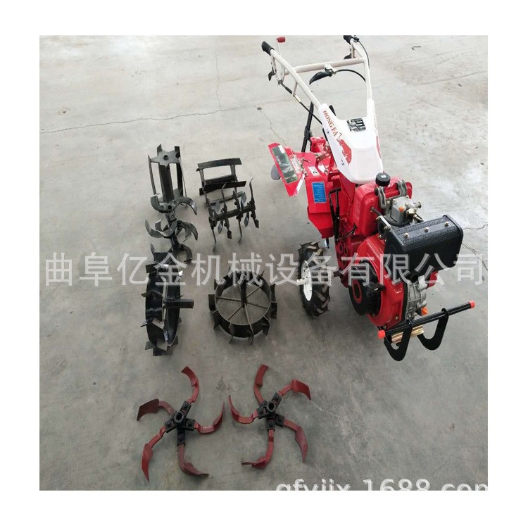 四驱大马力微耕机 开沟旋耕除草一体机 柴油动力松土机图2