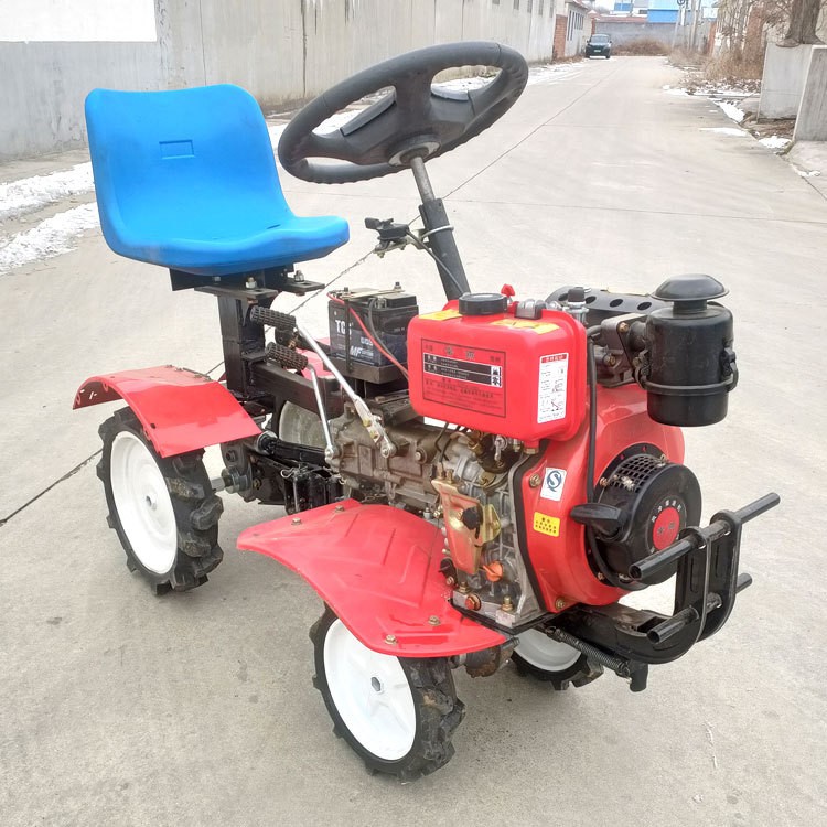 厂家批发果园大棚旋耕机农用小型微耕机新款柴油乘坐式四驱微耕机图2