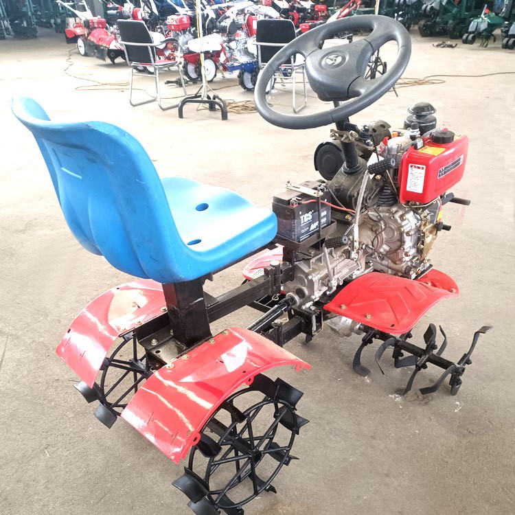 厂家批发果园大棚旋耕机农用小型微耕机新款柴油乘坐式四驱微耕机图4