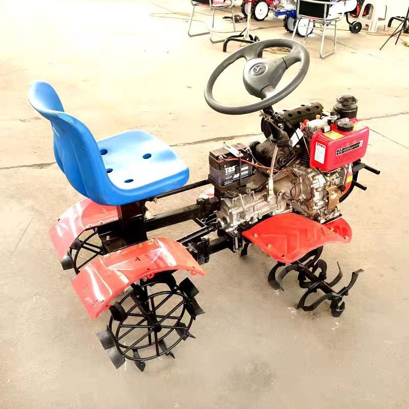 新款195柴油四驱乘坐式微耕机果园大棚旋耕开沟座驾式微耕机厂家图4