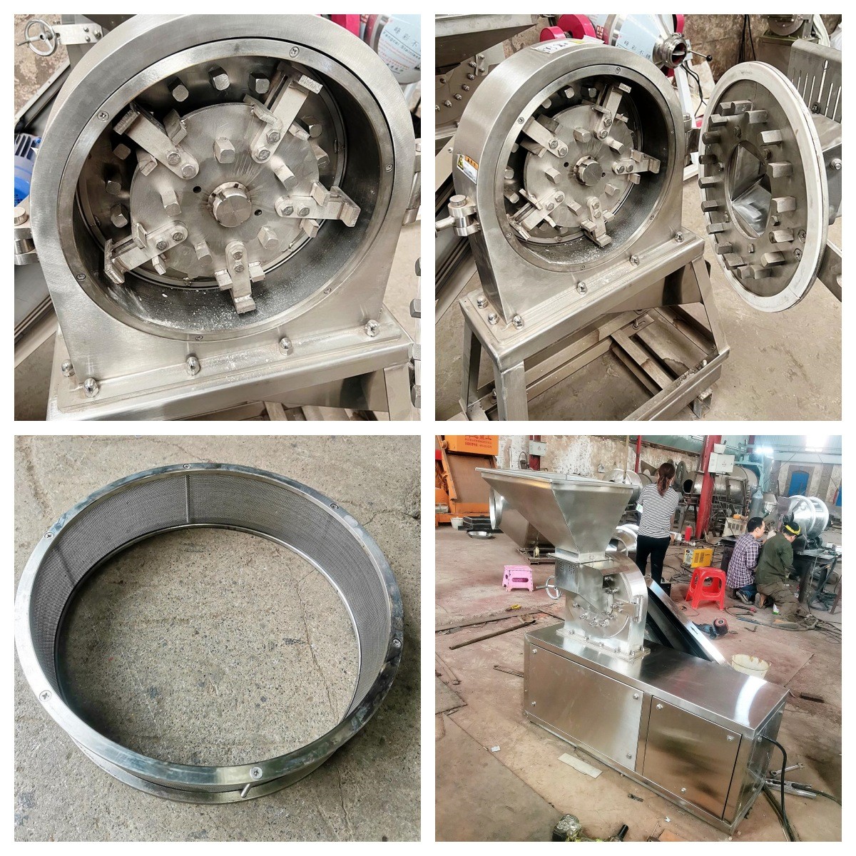 304不锈钢齿爪粉碎机 烧烤料白糖食盐粉碎机 无尘自吸大米磨粉机图2