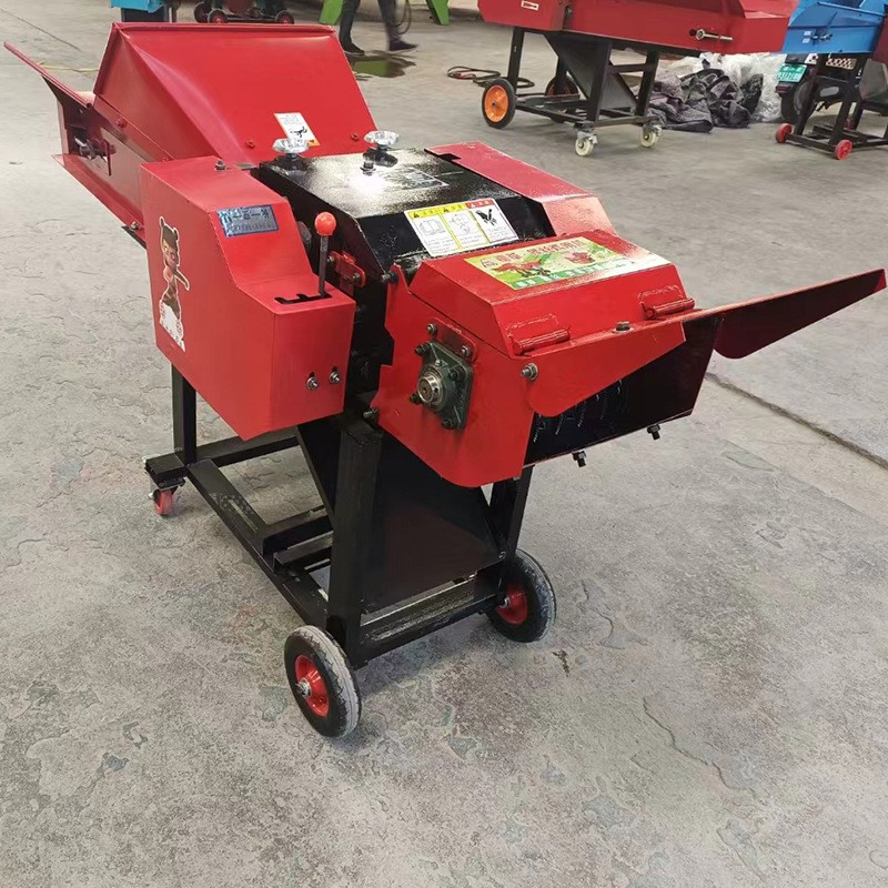新型卧式铡草揉丝机家用养殖牛羊碎草机稻谷秸秆粉碎机切草 打草图4