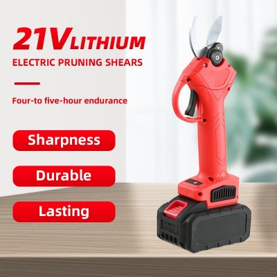 源头工厂贴牌代发锂电修枝剪园林园艺电剪充电式果树剪电动树枝剪