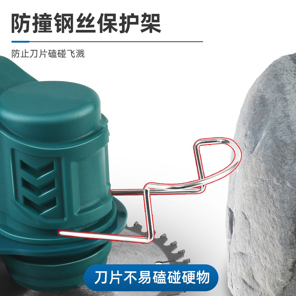 多功能6寸锂电割草机家用锂电池充电式打草机有刷电动除草机批发图3