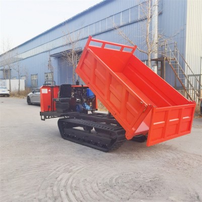 内置钢板履带运输车 翻斗履带式拖拉机 柴油4缸履带运输车