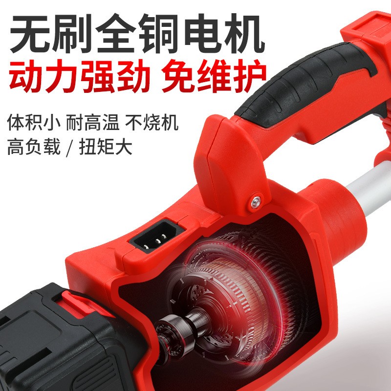 新款多功能前置锂电割草机充电式无刷电动除草机背负式园林割草机图4