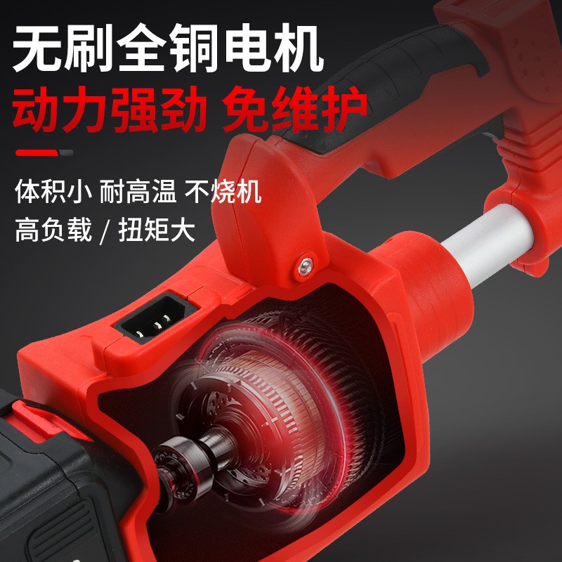 新款农用后置锂电割草机电充电背负式多功能除草机大功率打草机图2