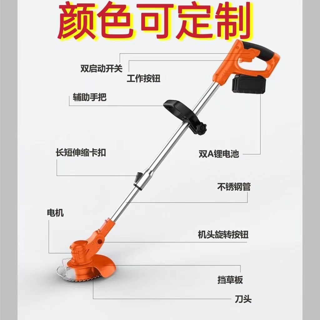 锂电割草机小型家用除草机手持电动打草机园林修剪机充电式割草机图4
